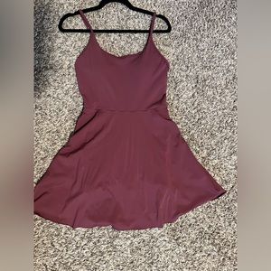 Burgundy Halara active dress size small.